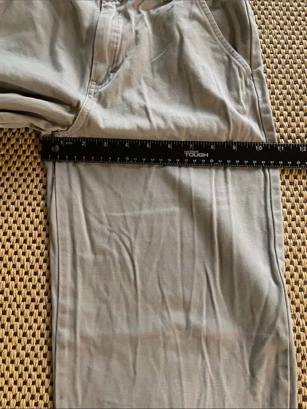 Casual Straight-Leg Pants Light Gray 100% Cotton Youth Boys 14